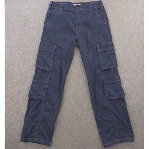 Hudson Jeans Mens 31 Blue Cargo Pockets Denim Mid Rise Zip Fly Dark Wash